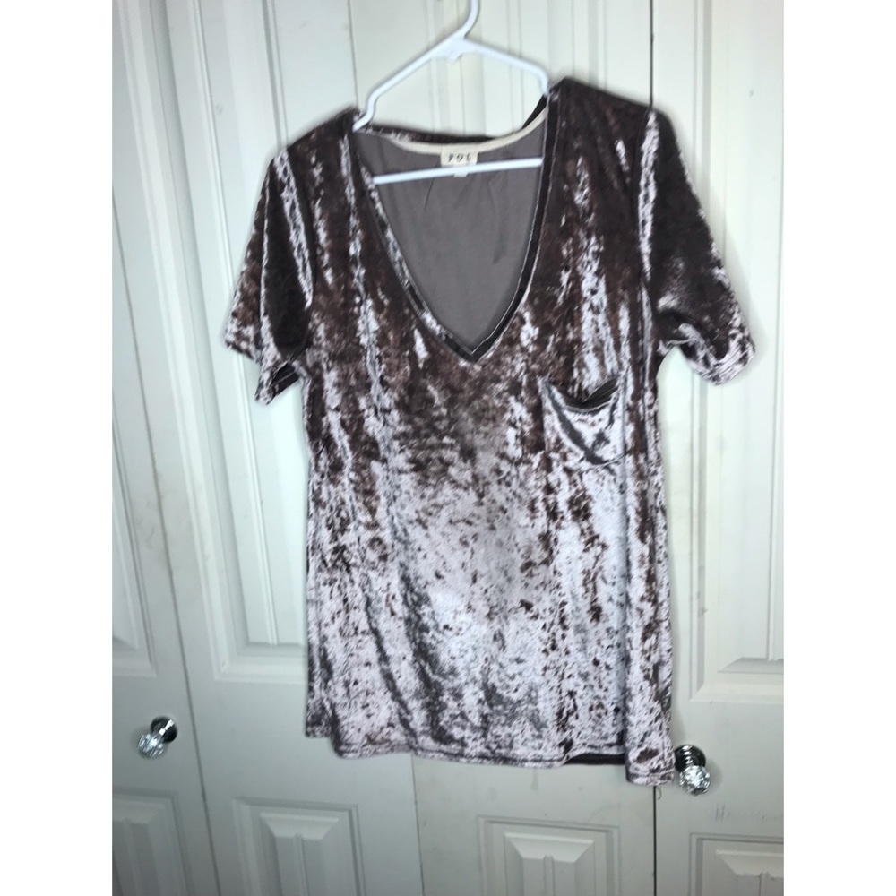 Boutique crushed velvet vneck